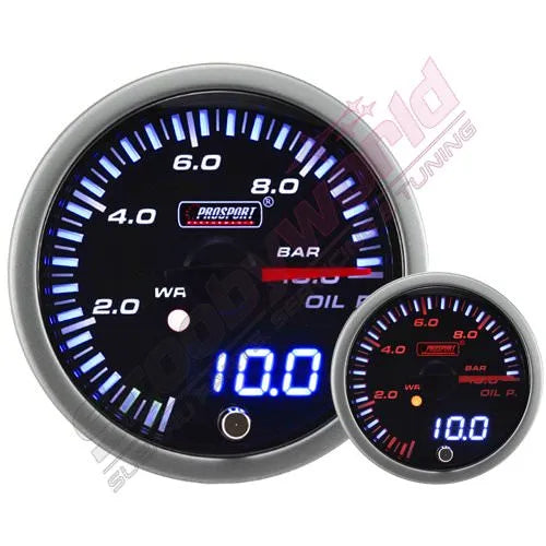 ProSport JDM Style Digital Peak Gauge- Oil Pressure (BAR)