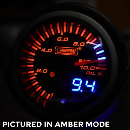 ProSport JDM Style Digital Peak Gauge- Oil Pressure (BAR)