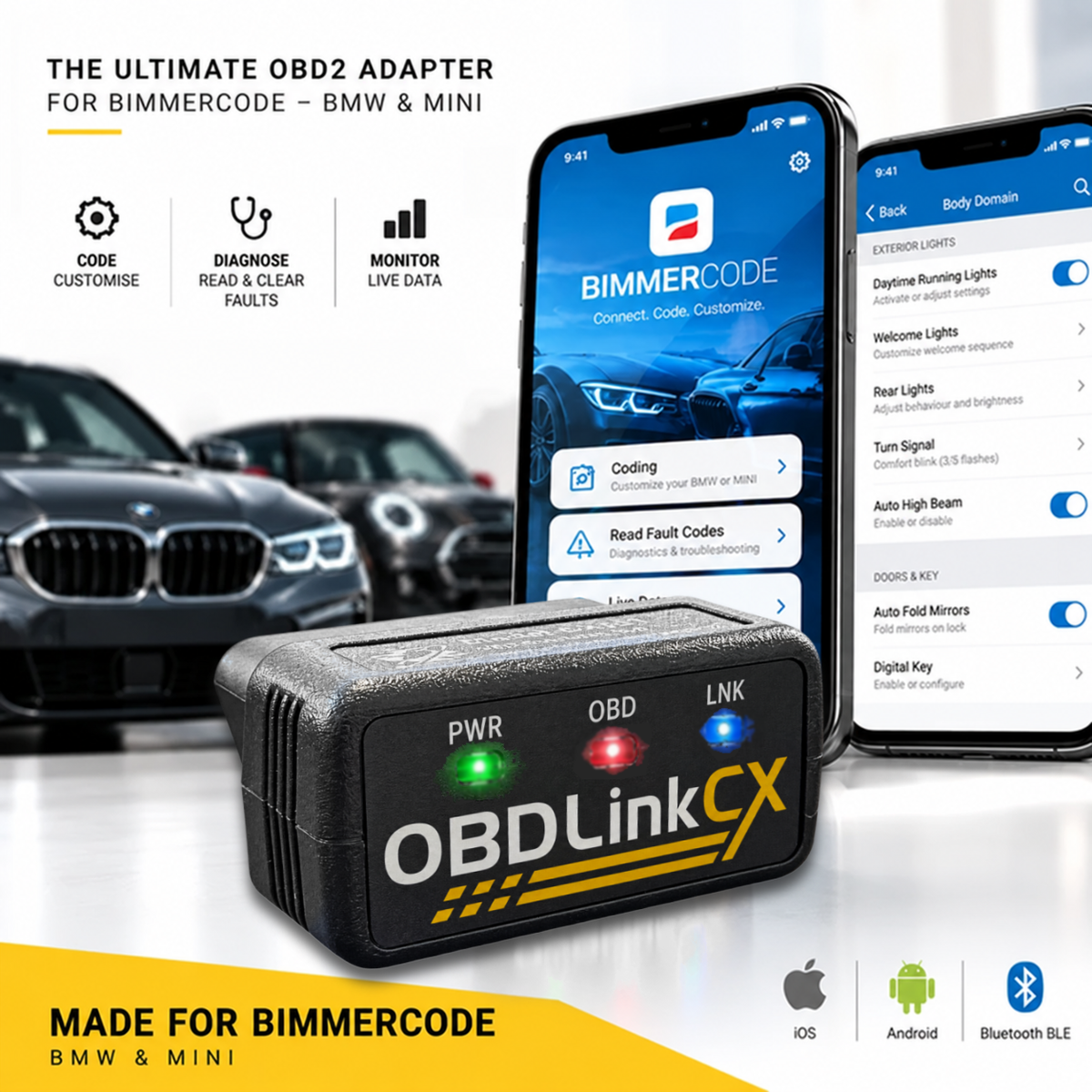 OBDLink CX BLE OBD2 Adapter for BimmerCode - BMW & Mini
