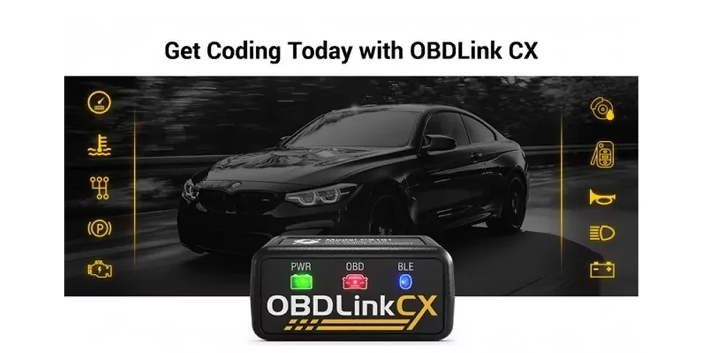 OBDLink CX BLE OBD2 Adapter for Bimmercode for Mini and BMW, for IOS & Android