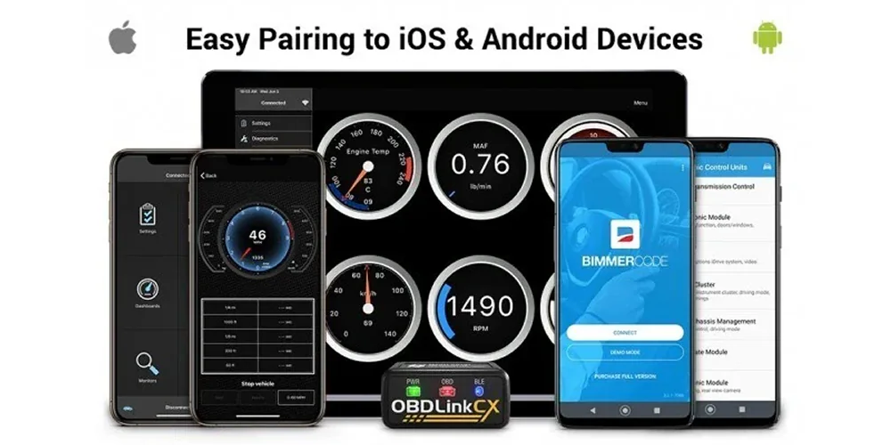 OBDLink CX BLE OBD2 Adapter for Bimmercode for Mini and BMW, for IOS & Android