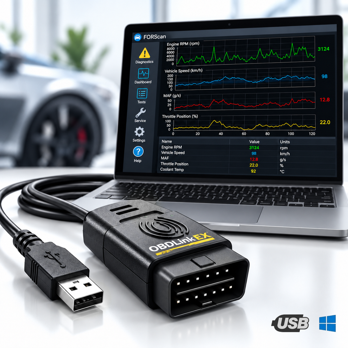 OBDLink EX USB OBD2 Scanner & Diagnostic Adapter