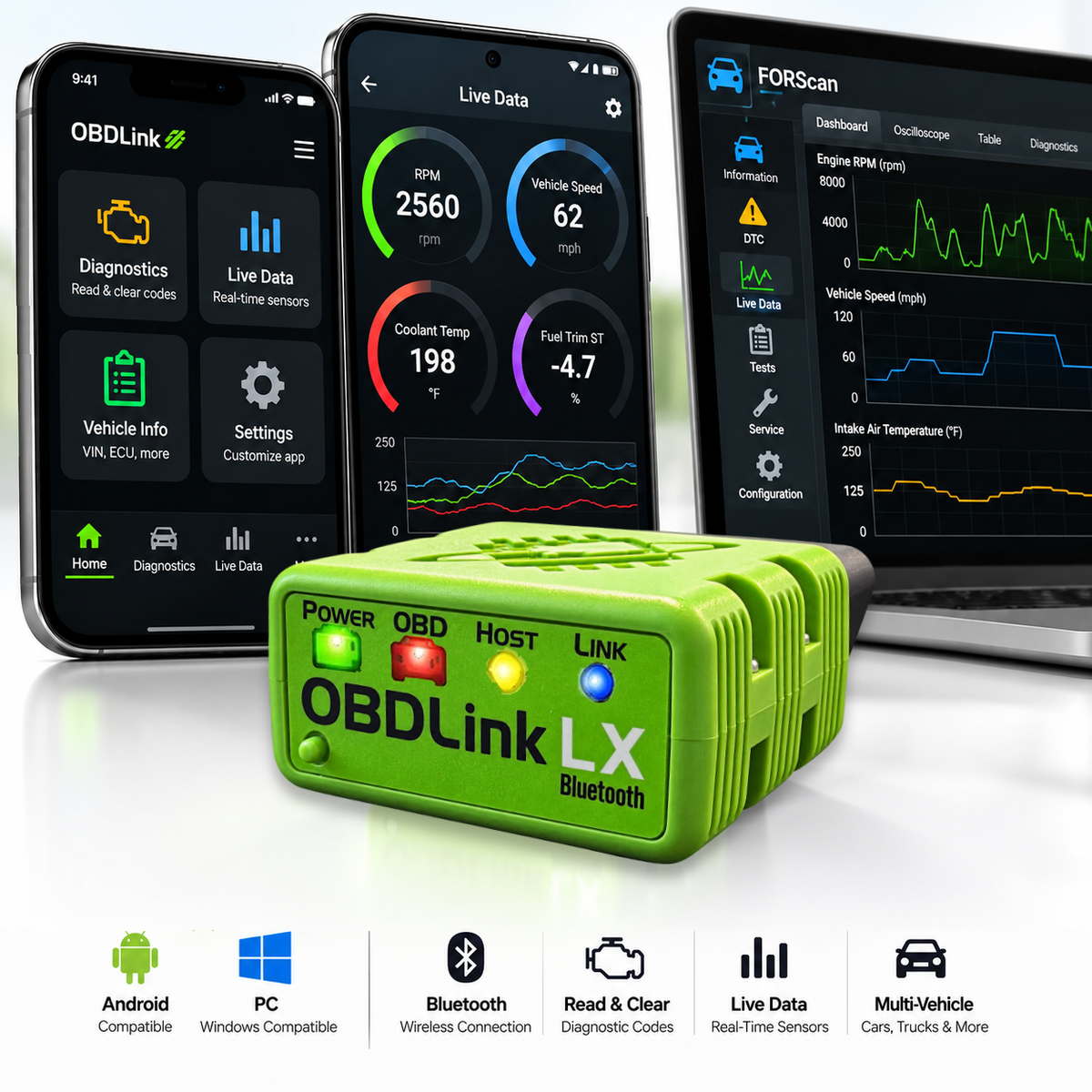 OBDLink LX Bluetooth OBD2 Scanner & Diagnostic Adapter
