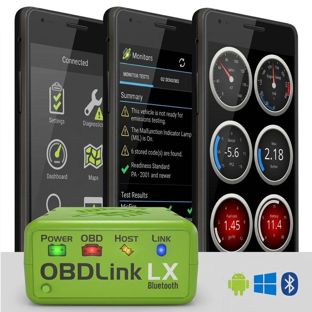Bluetooth OBD2 Diagnostic Scanner For Android & PC – Read & Clear Car Error Codes