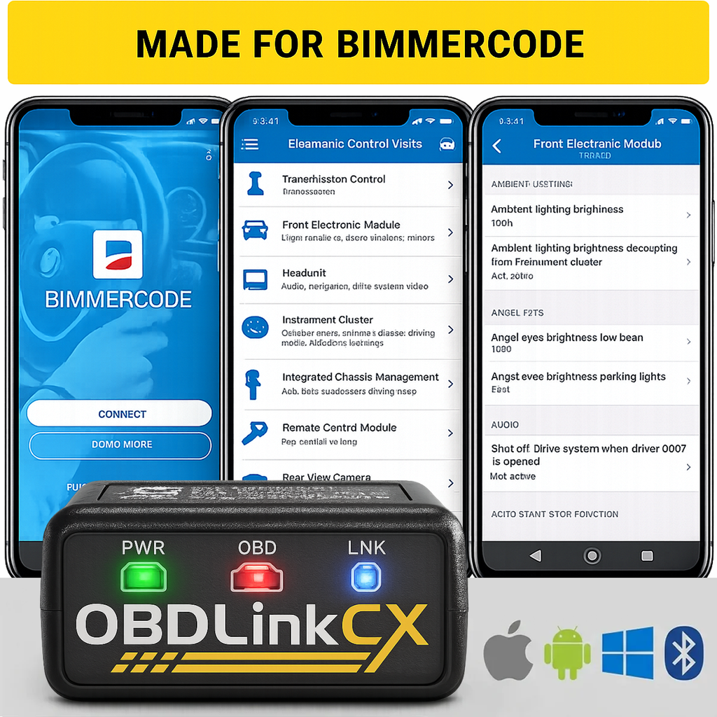 OBDLink CX BLE OBD2 Adapter for BimmerCode – BMW & MINI | iOS & Android