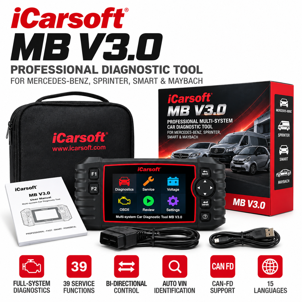 iCarsoft MB V3.0 - Mercedes, Sprinter & Smart Diagnostic Scanner