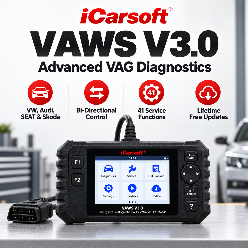iCarsoft VAWS V3.0 - VW Audi SEAT Skoda Diagnostic Scanner