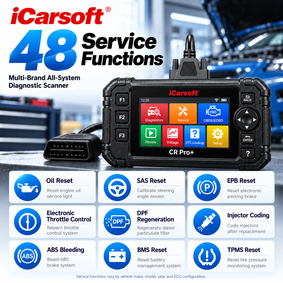 iCarsoft Multi-System Professional Car Diagnostic Tool CR Pro+