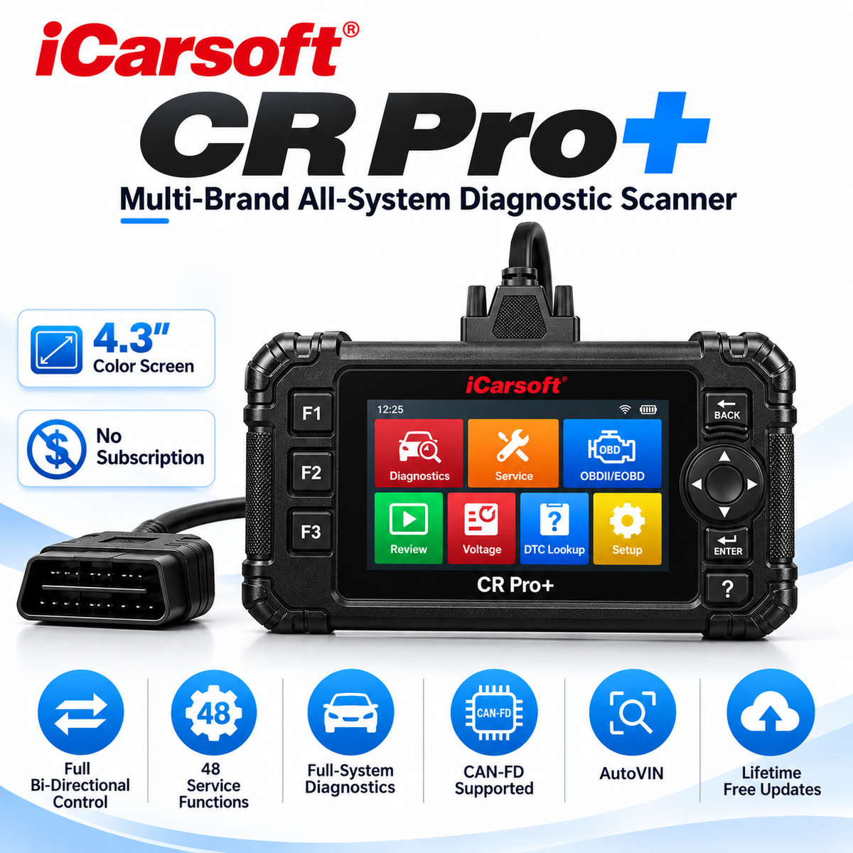 iCarsoft Multi-System Professional Car Diagnostic Tool CR Pro+