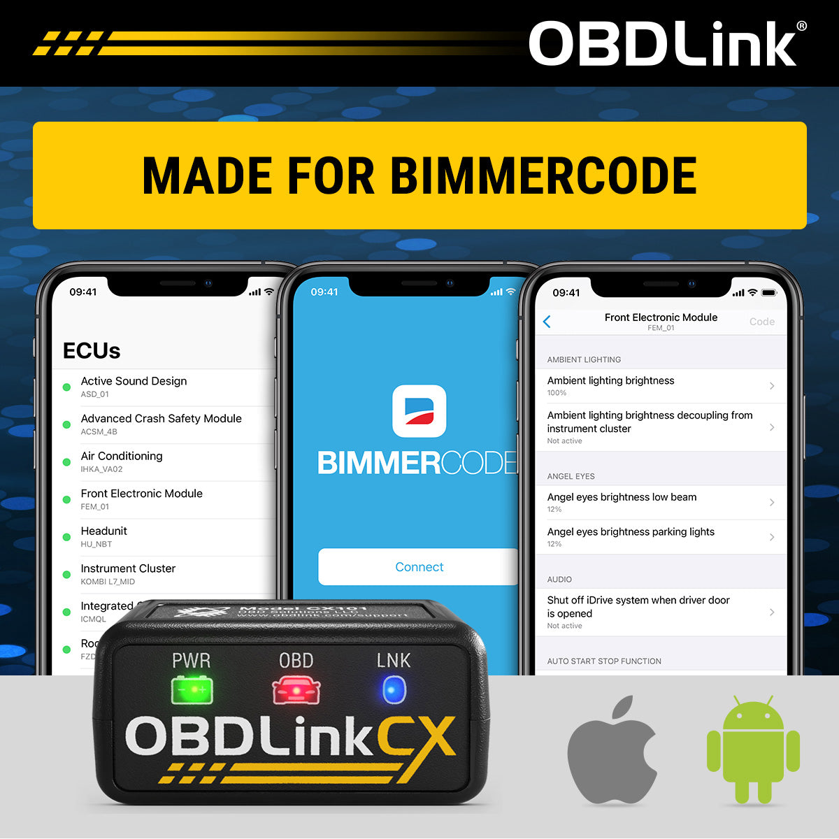 OBDLink CX BLE OBD2 Adapter for BimmerCode – BMW & MINI | iOS & Android