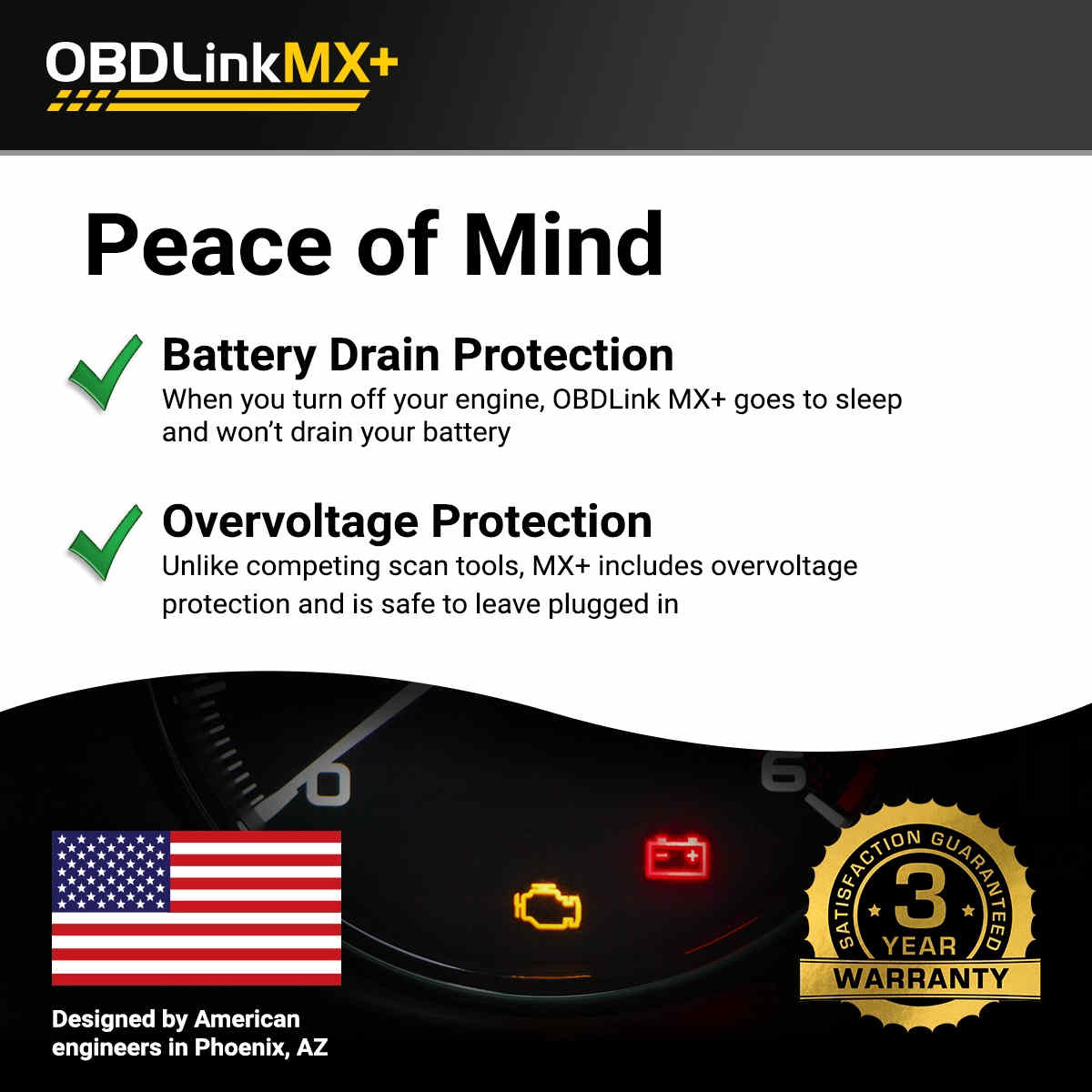 OBDLink MX+ Bluetooth OBD2 Scanner & Diagnostic Adapter - FORScan, Bimmercode, DashCommand - iPhone, Android & Windows